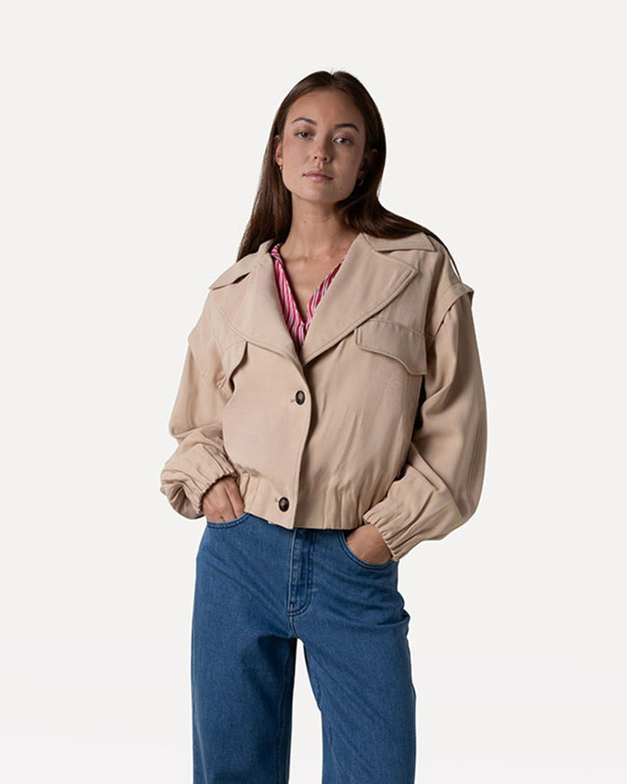 another label Madalina coat Parchment