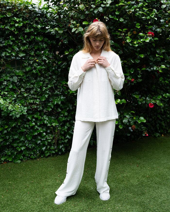 another label Maya shirt Parchment