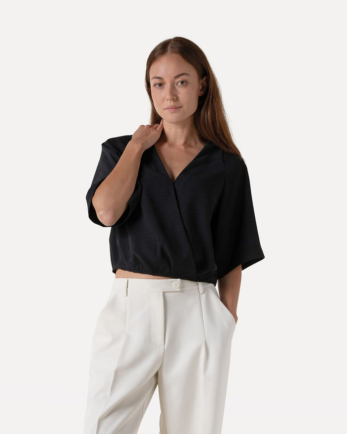 Another Label Merel Top Black