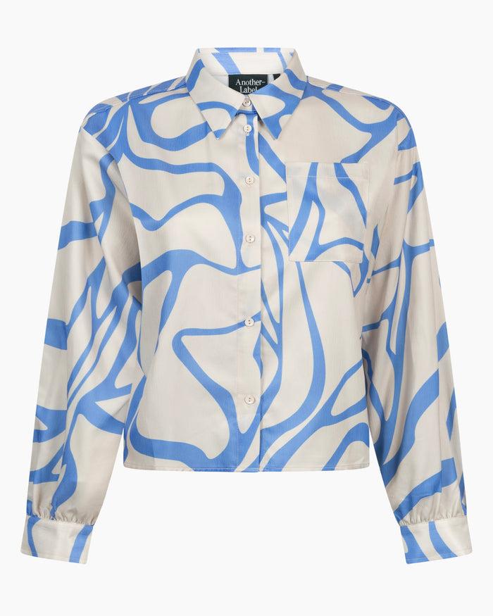 Another Label Mila Shirt Graphic Blue