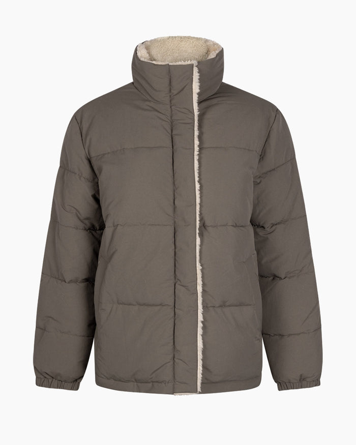 Another Label Mille Teddy Puffer Dusty Olive