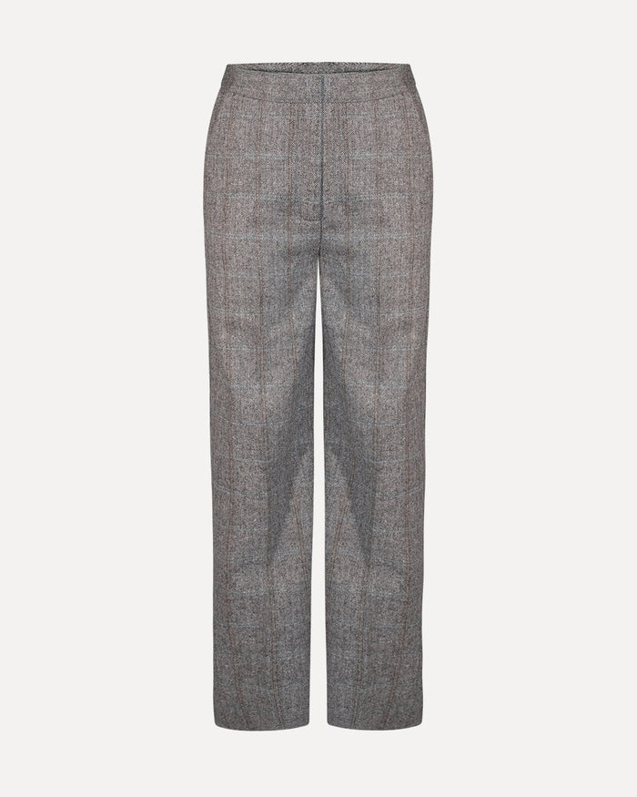 another label Moore check pants Dark grey check