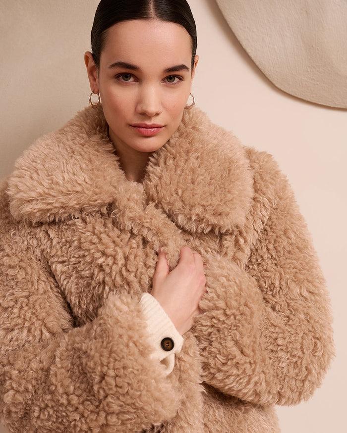 Another Label Moussy Short Coat Sandalwood