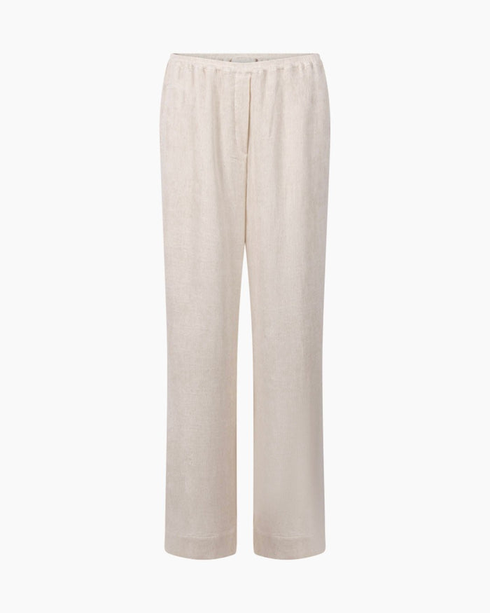 Another Label Natalie Plisse Pants Parchment