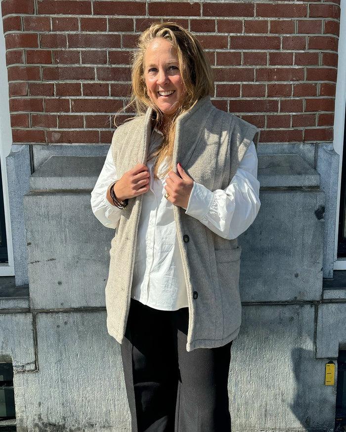 another label Nicky vest Warm light grey