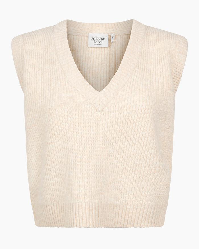 Another Label Noé Knitted Vest Off-white Melee