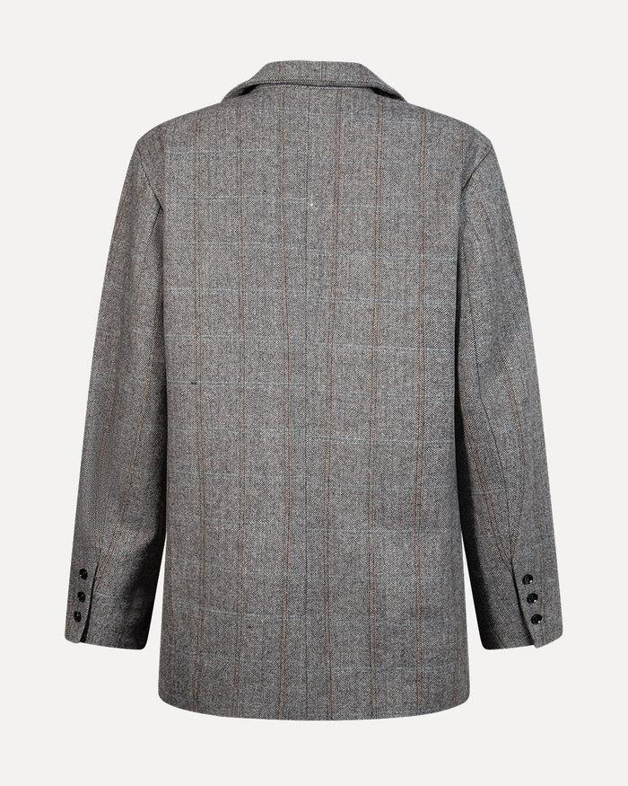 Another Label Nowie Check Blazer Dark Grey Check