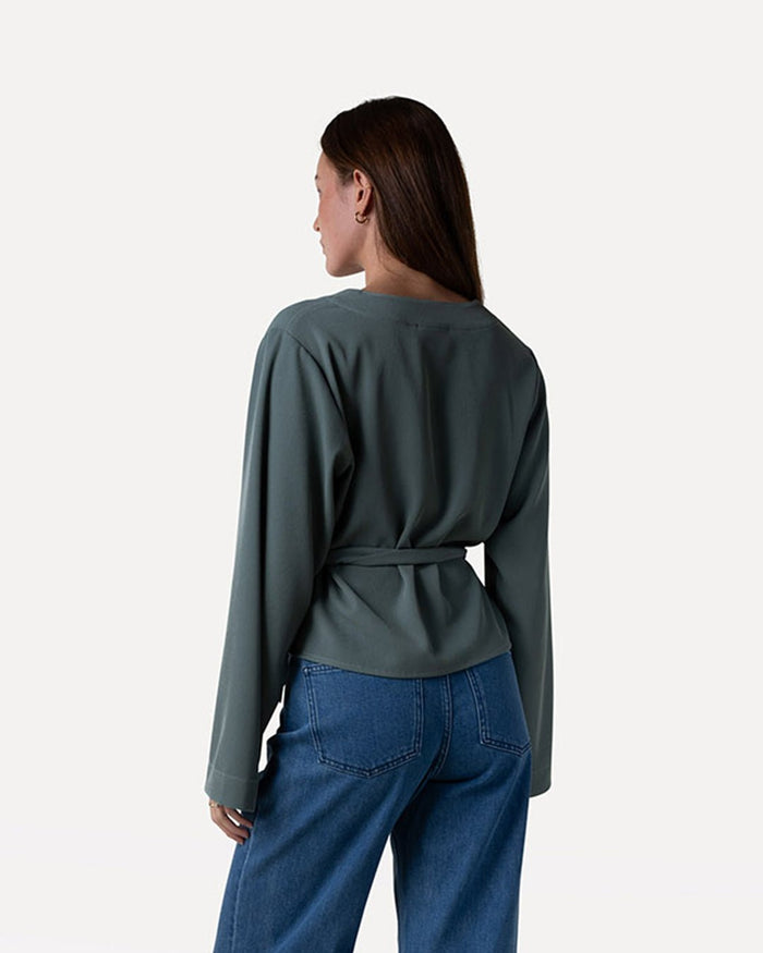 Another Label Pia Blazer Dark Forest