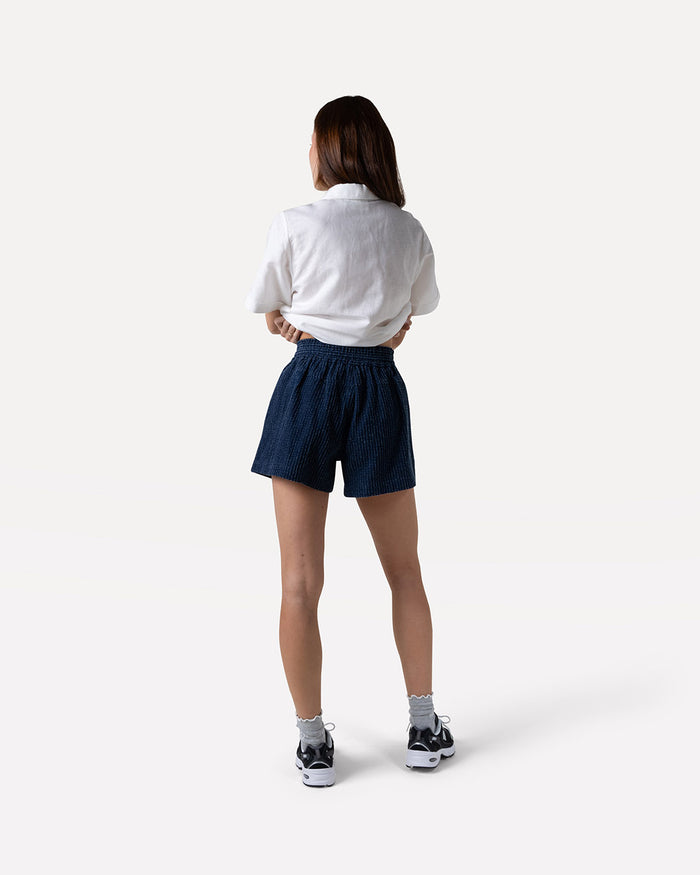 Another Label Rianne Denim Shorts Stone Indigo