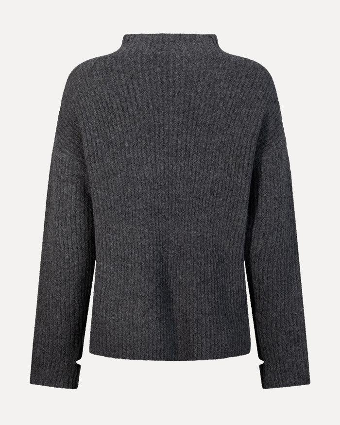 Another Label Rila Knitted Pull Black Melee