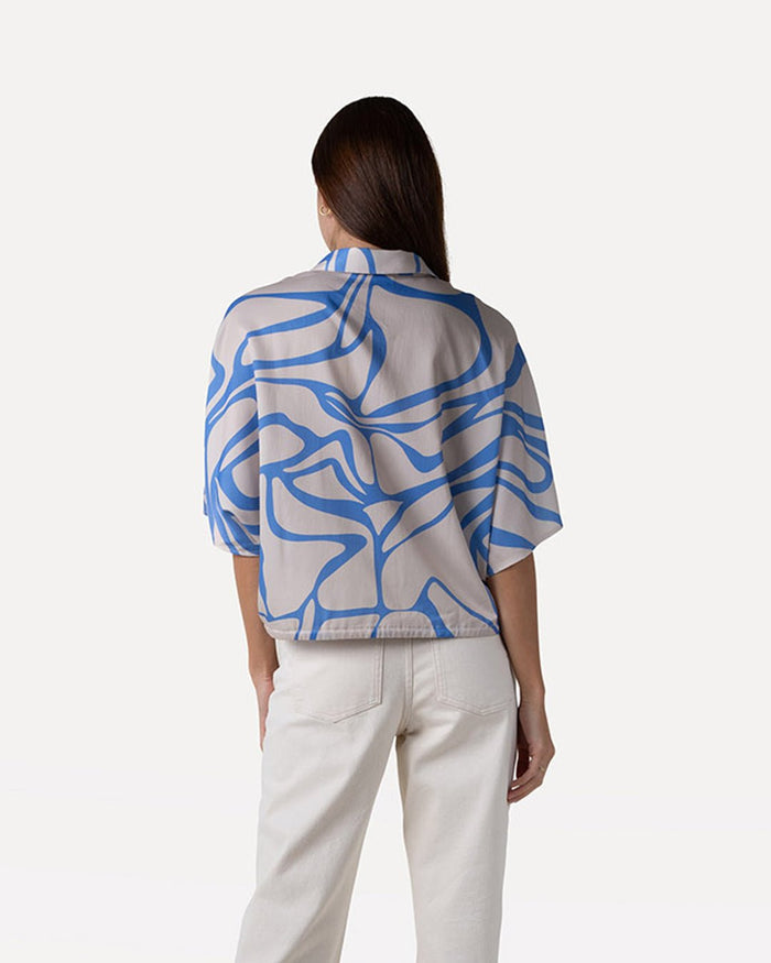 Another Label Rila Shirt Graphic Blue