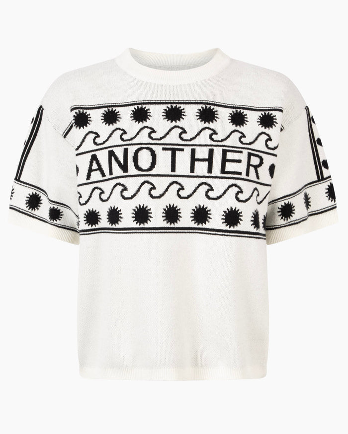 Another Label Saffi Knitted Pull Black White