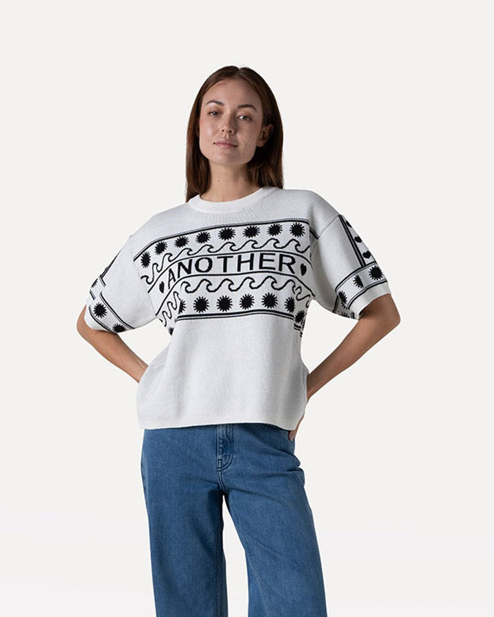 another label Saffi knitted pull Black white