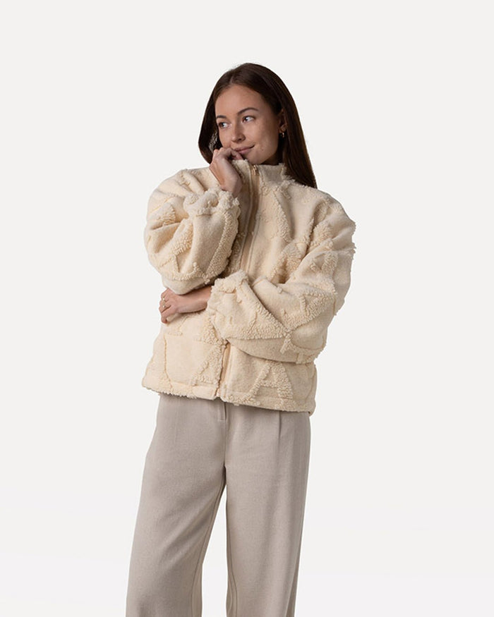 another label Sara A jacket Parchment