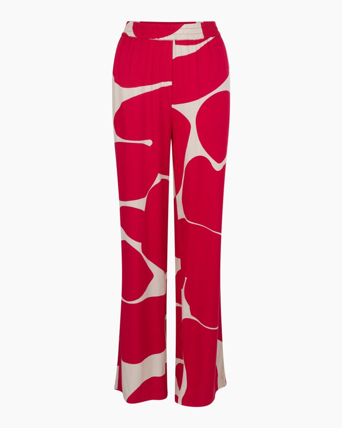 Another Label Solveig Pants Graphic Red Big