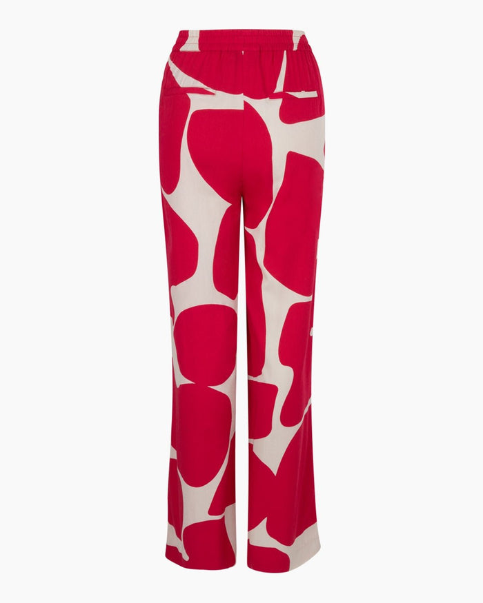 Another Label Solveig Pants Graphic Red Big