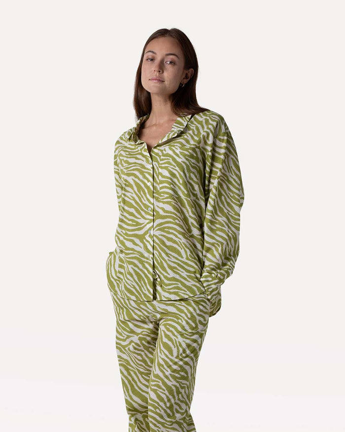 Another Label Stella Shirt Abstract Green