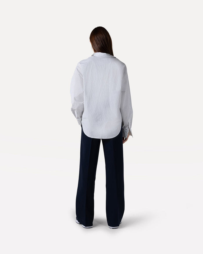 Another Label Stella Shirt Black White Stripe