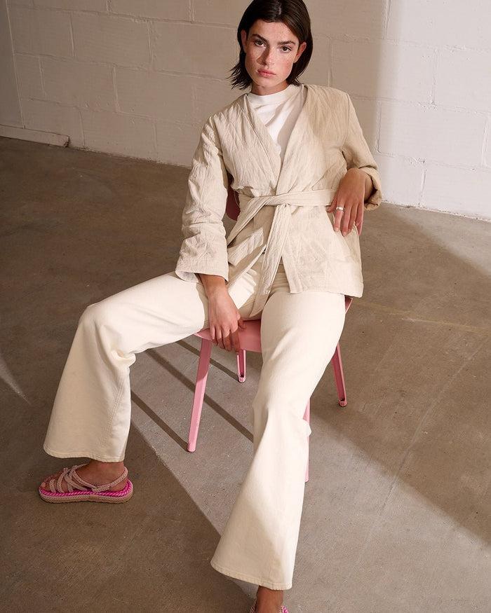 another label Suse jacket Parchment