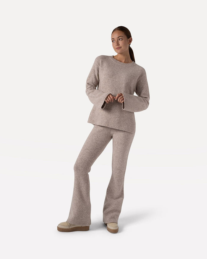 Another Label Suze Knitted Pants Sandalwood Melee