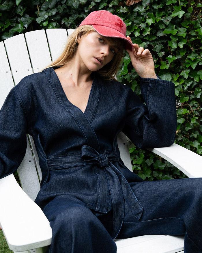 another label Tirra denim blazer Night sky