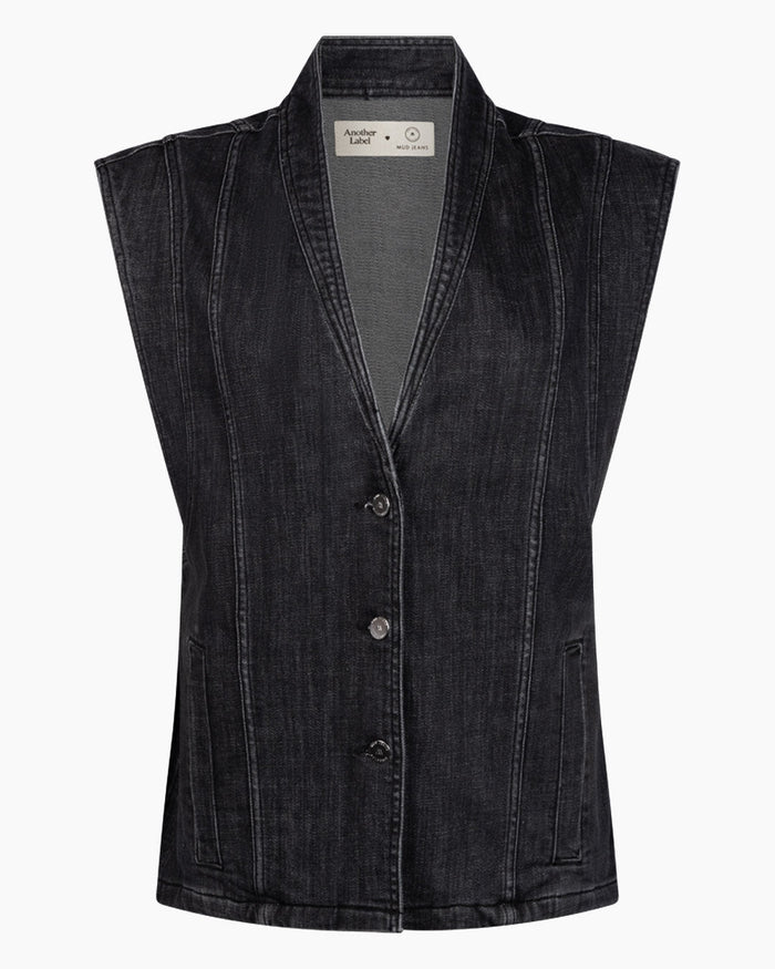 another label Unni denim vest Dark grey
