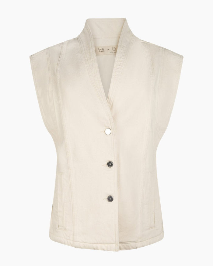 Another Label Unni Denim Vest Natural Denim