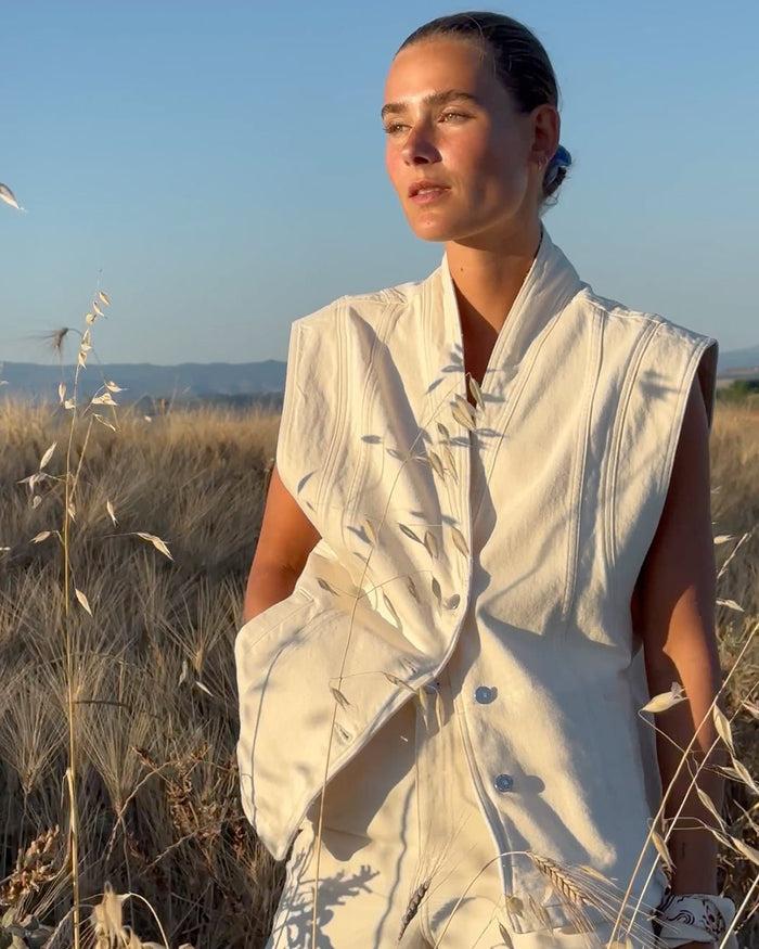 another label Unni denim vest Natural denim