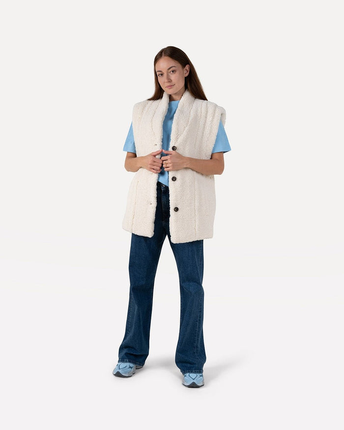 another label Unni vest Egg White