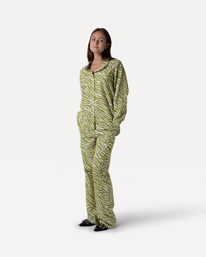 Another Label Wanda Pants Abstract Green