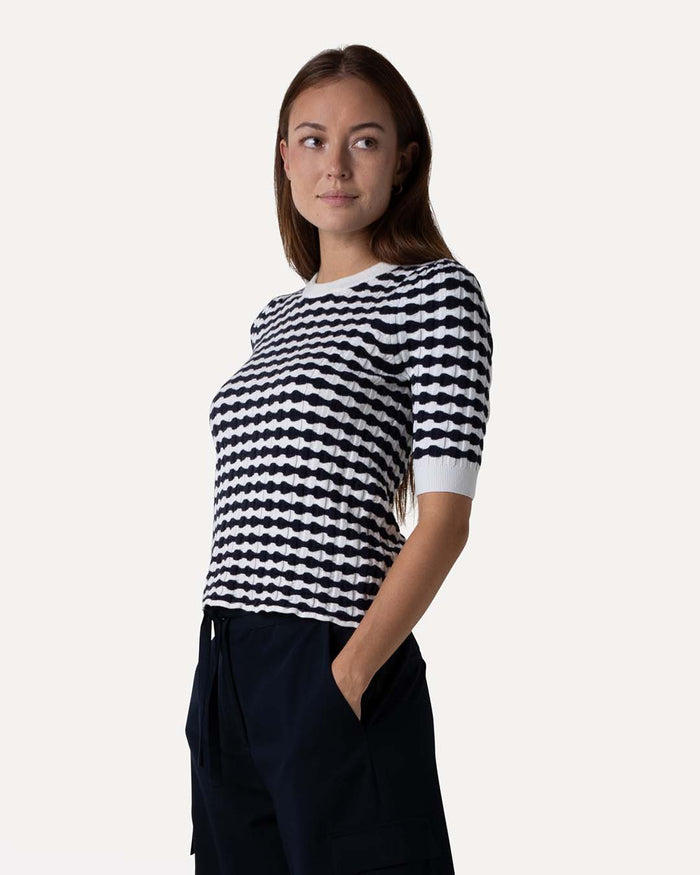 another label Aster knitted pull Sargasso white stripe