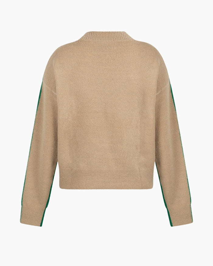 Another Label Emily Knitted Pull Lush Meadow Sandalwood