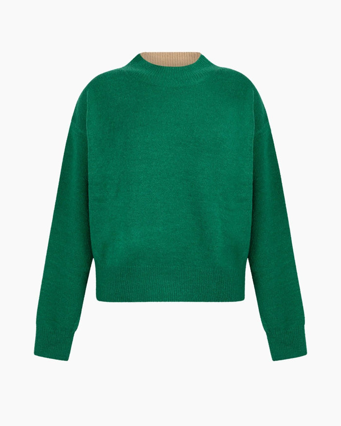 Another Label Emily Knitted Pull Lush Meadow Sandalwood