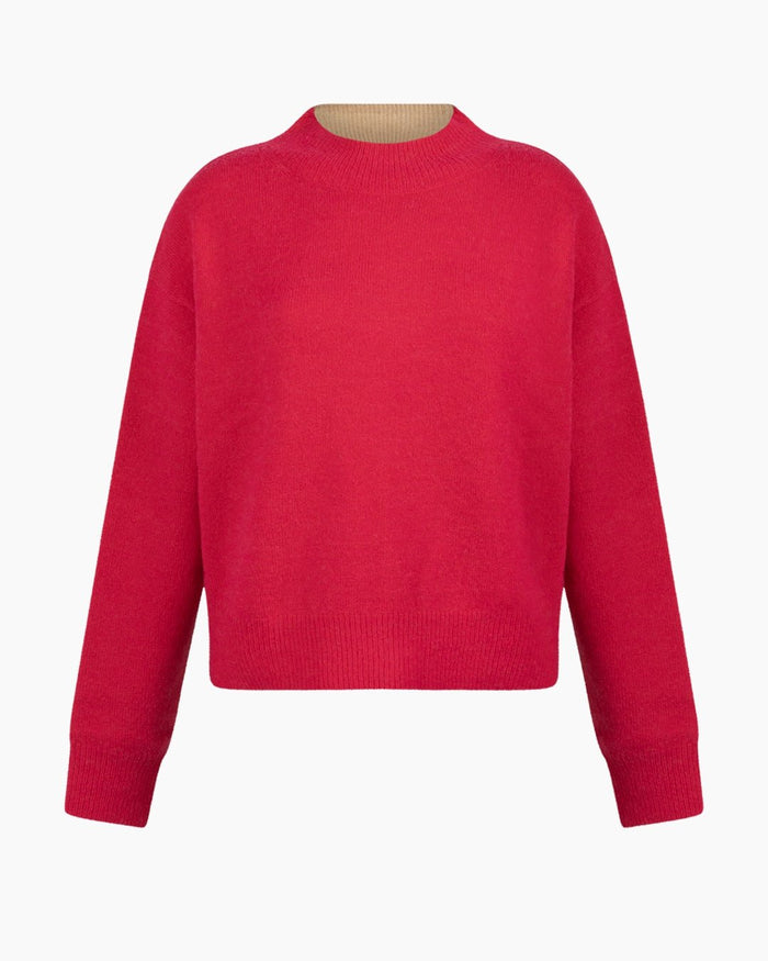 Another Label Emily Knitted Pull Raspberry Sandalwood