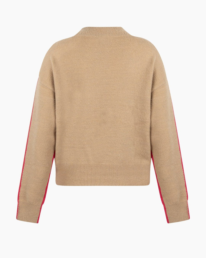 Another Label Emily Knitted Pull Raspberry Sandalwood