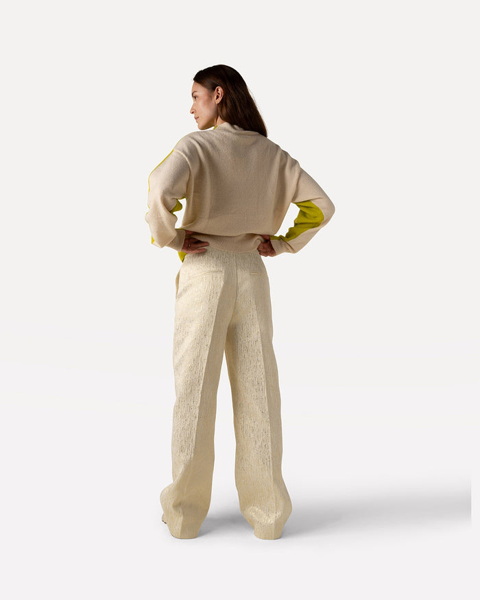 Another Label Emily Knitted Pull Wam Olive Parchment