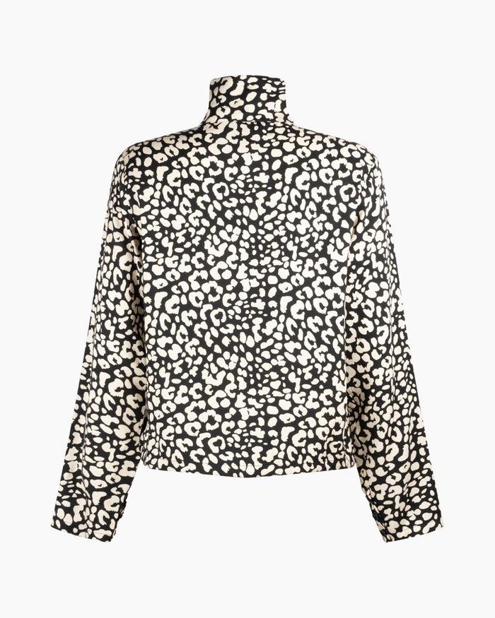 Another Label June Animal Black Shirt Animal Black White