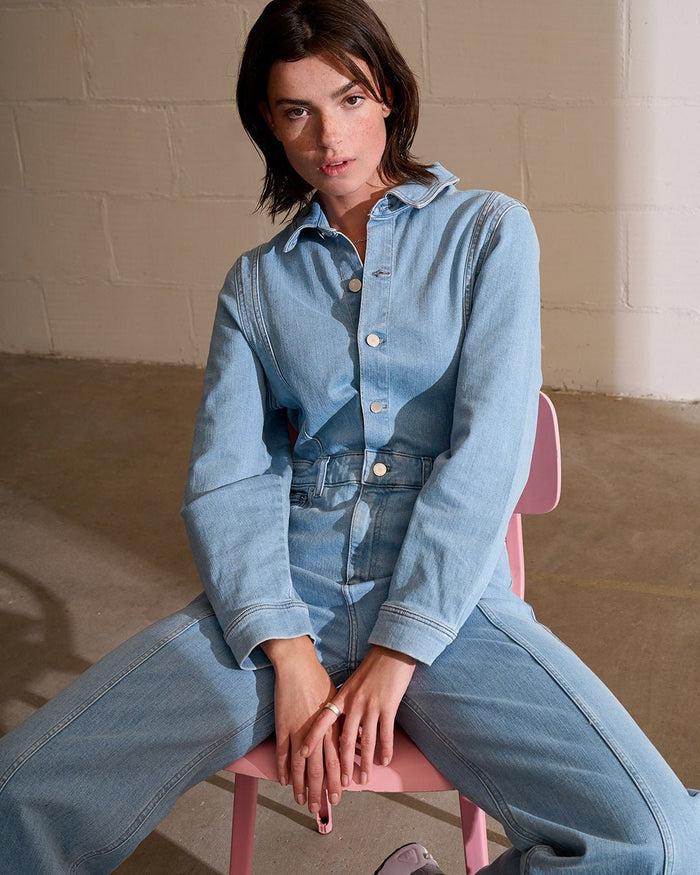 another label Lauren denim jumpsuit Stone denim blue