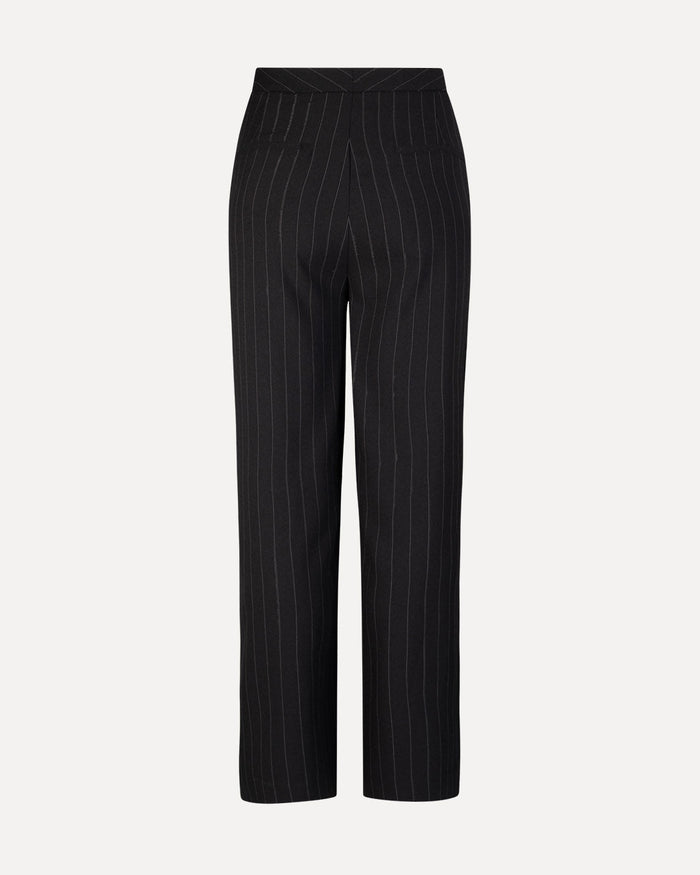 Another Label Moore Pinstripe Pants Black Pin Stripe