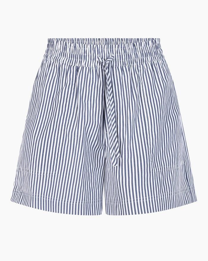 Another Label Romane Shorts Night Shadow White Stripe