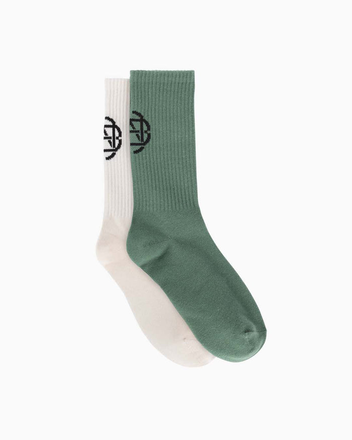 Another Label Sarita 2-pack Socks Offwhite Seaspray
