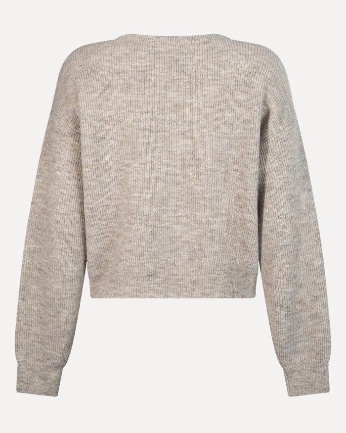 Another Label Suvi Knitted Cardigan Reflecting Pond Melee