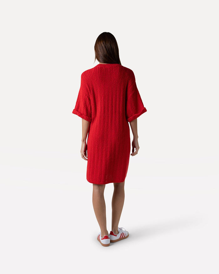 Another Label Valentina Knitted Dress Flame Scarlet