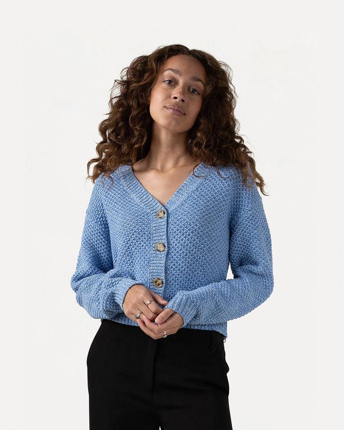 another label Zhour knitted cardigan Chambray melee