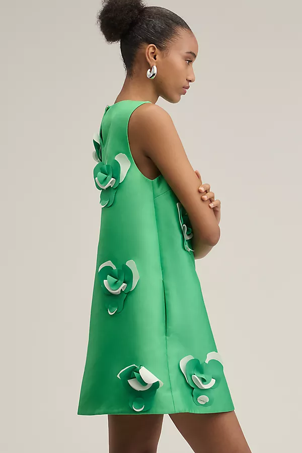 Anthropologie Acler Yarwin 3D Sleeveless Swing Dress Sea Green