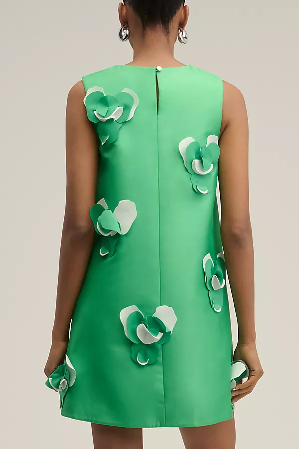 Anthropologie Acler Yarwin 3D Sleeveless Swing Dress Sea Green