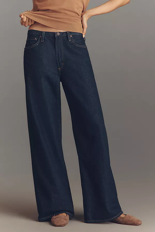 Anthropologie AGOLDE Keira Mid-Rise Wide-Leg Jeans RINSE