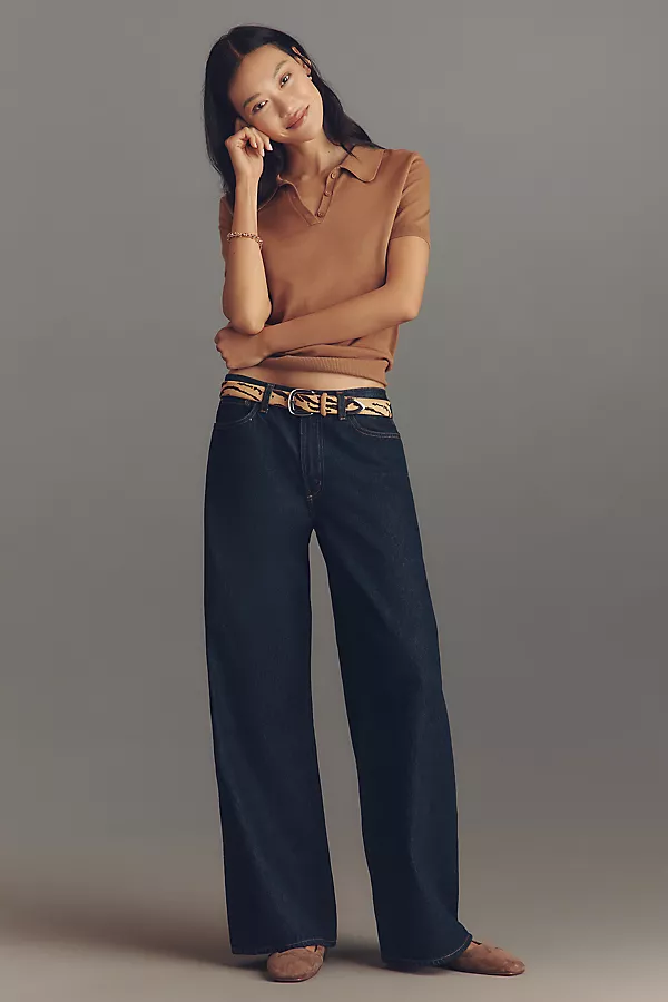 anthropologie AGOLDE Keira Mid-Rise Wide-Leg Jeans RINSE