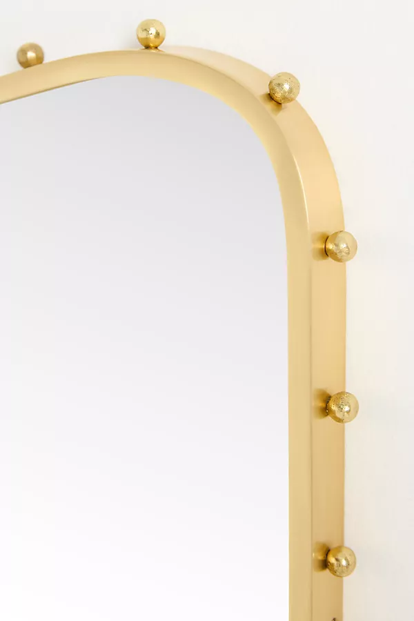 Anthropologie Anita Beaded Brass Mirror Bronze