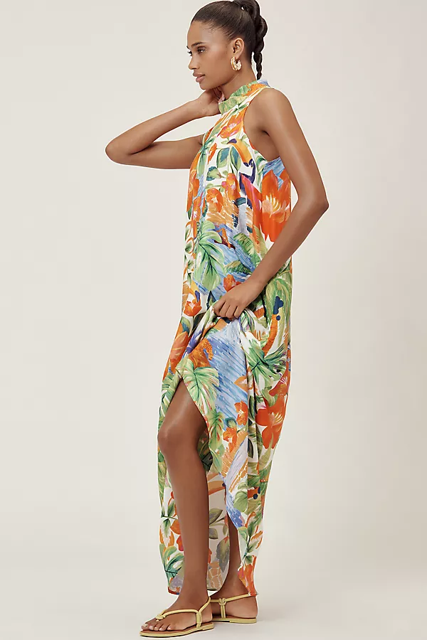 Anthropologie Farm Rio Halter Maxi Dress Haven
